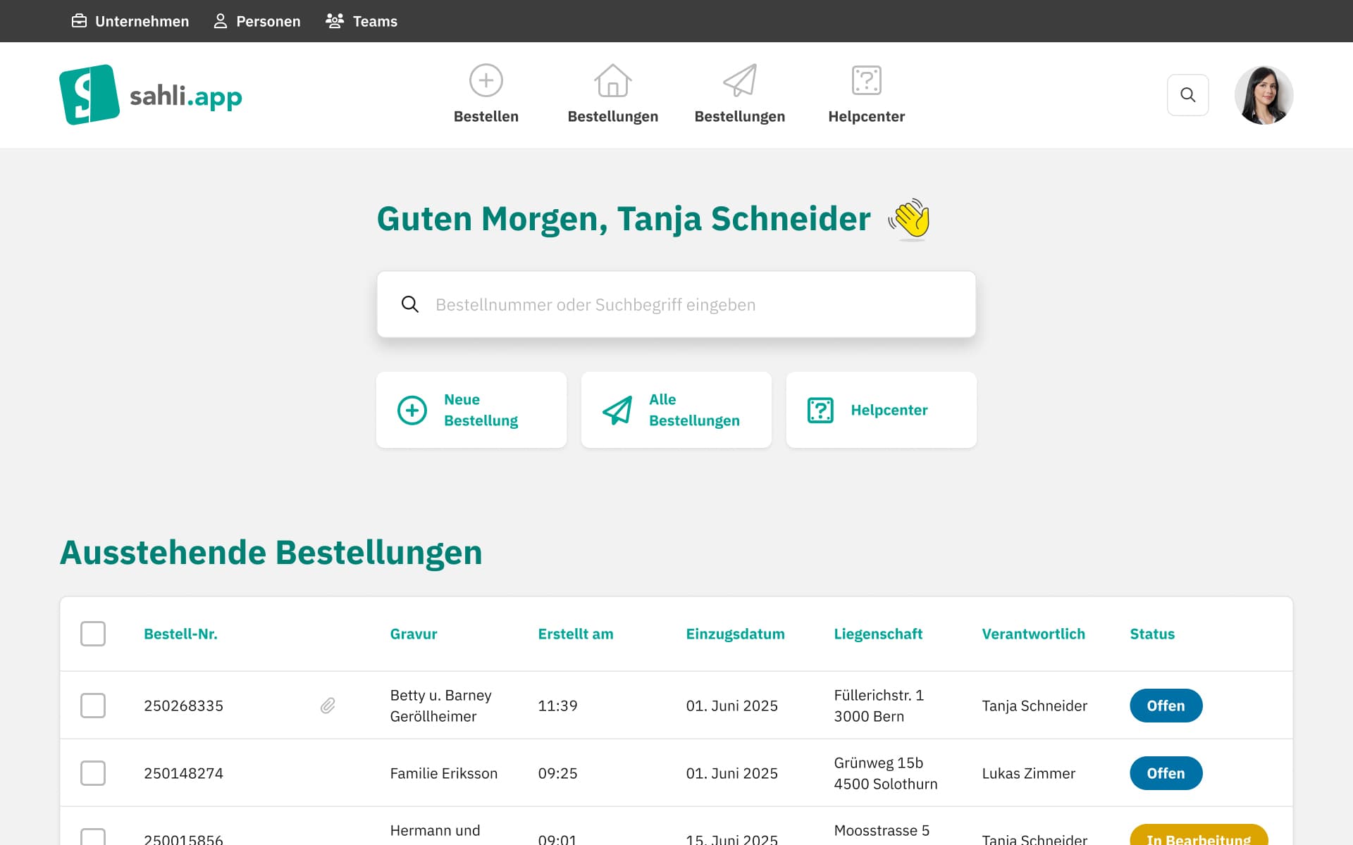 sahli.app Dashboard